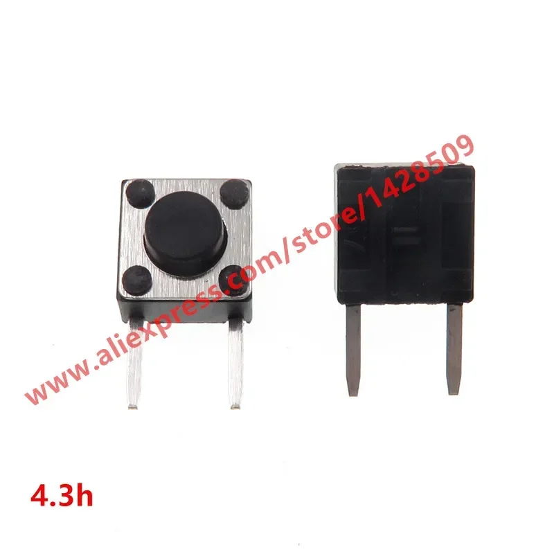 600PCS/LOT 6X6mm (Side Two Pin DIP) 4.3mm Black Mini Push Button Momentary Tact Button Switch Copper
600PCS/LOT 6X6mm (Side Two Pin DIP) 4.3mm Black Mini Push Button Momentary Tact Button Switch Copper