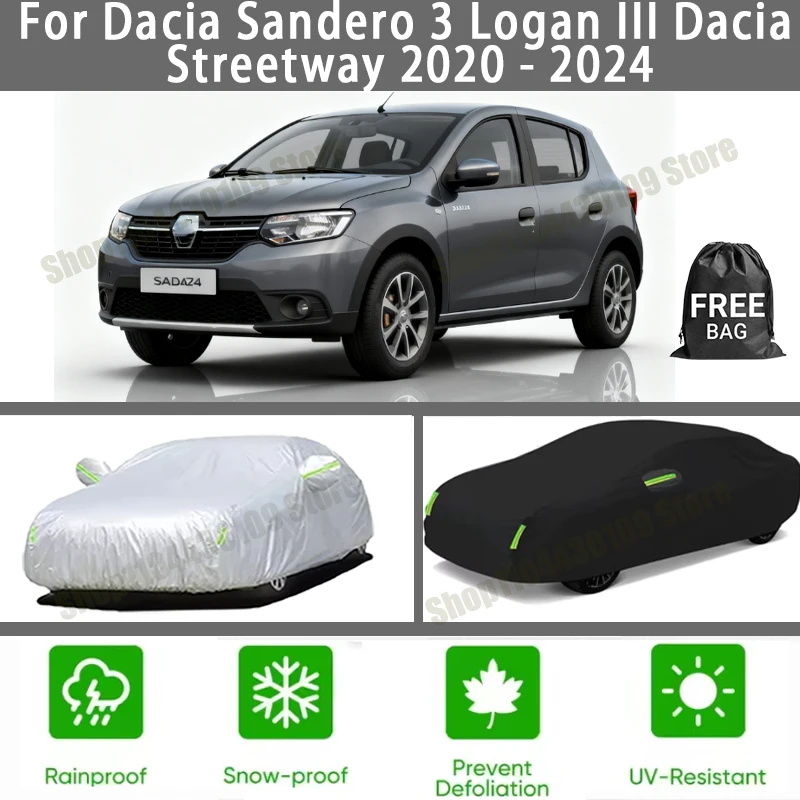 Всепогодный чехол для автомобиля Dacia Sandero 3, Logan III, Dacia Streetway 2020-2024: зимний, летний, снегозащитный, пылезащитный.
Всепогодный чехол для автомобиля Dacia Sandero 3, Logan III, Dacia Streetway 2020-2024: зимний, летний, снегозащитный, пылезащитный.