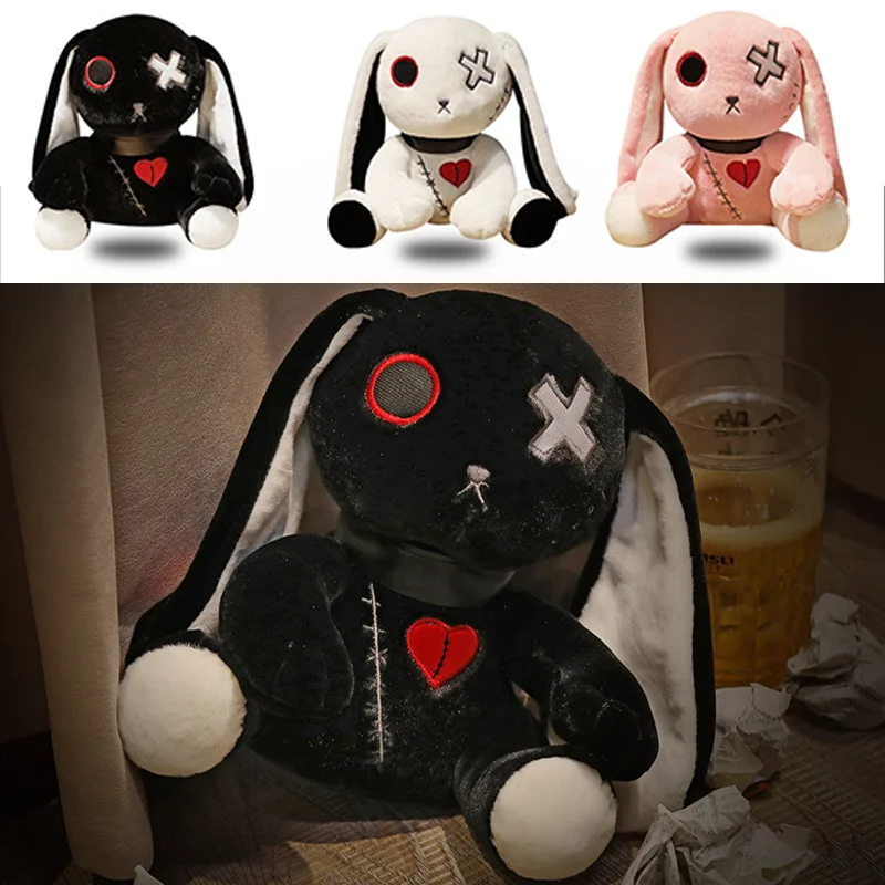 Creepy Goth Bunny Plush Black And White Contrasting Crazy Rabbit Spooky Gothic Bunny CuteStuffed Animal Halloween birthday Gift
Creepy Goth Bunny Plush Black And White Contrasting Crazy Rabbit Spooky Gothic Bunny CuteStuffed Animal Halloween birthday Gift