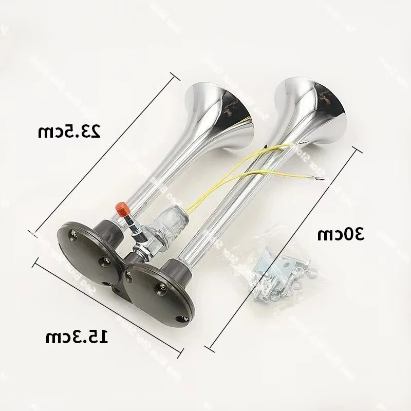 Bus and truck horn, whistle 12V 24V super loud whistle, double horn
Bus and truck horn, whistle 12V 24V super loud whistle, double horn