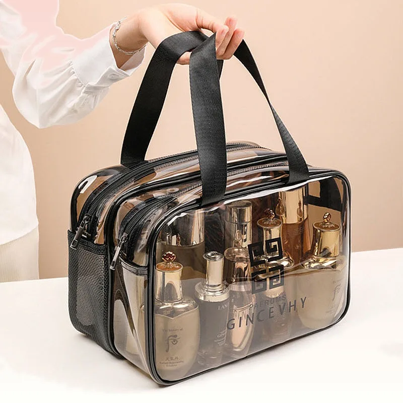 Transparent Double Layer Large Capacity Waterproof Toiletry Bag Wet Dry Separation Storage
Transparent Double Layer Large Capacity Waterproof Toiletry Bag Wet Dry Separation Storage