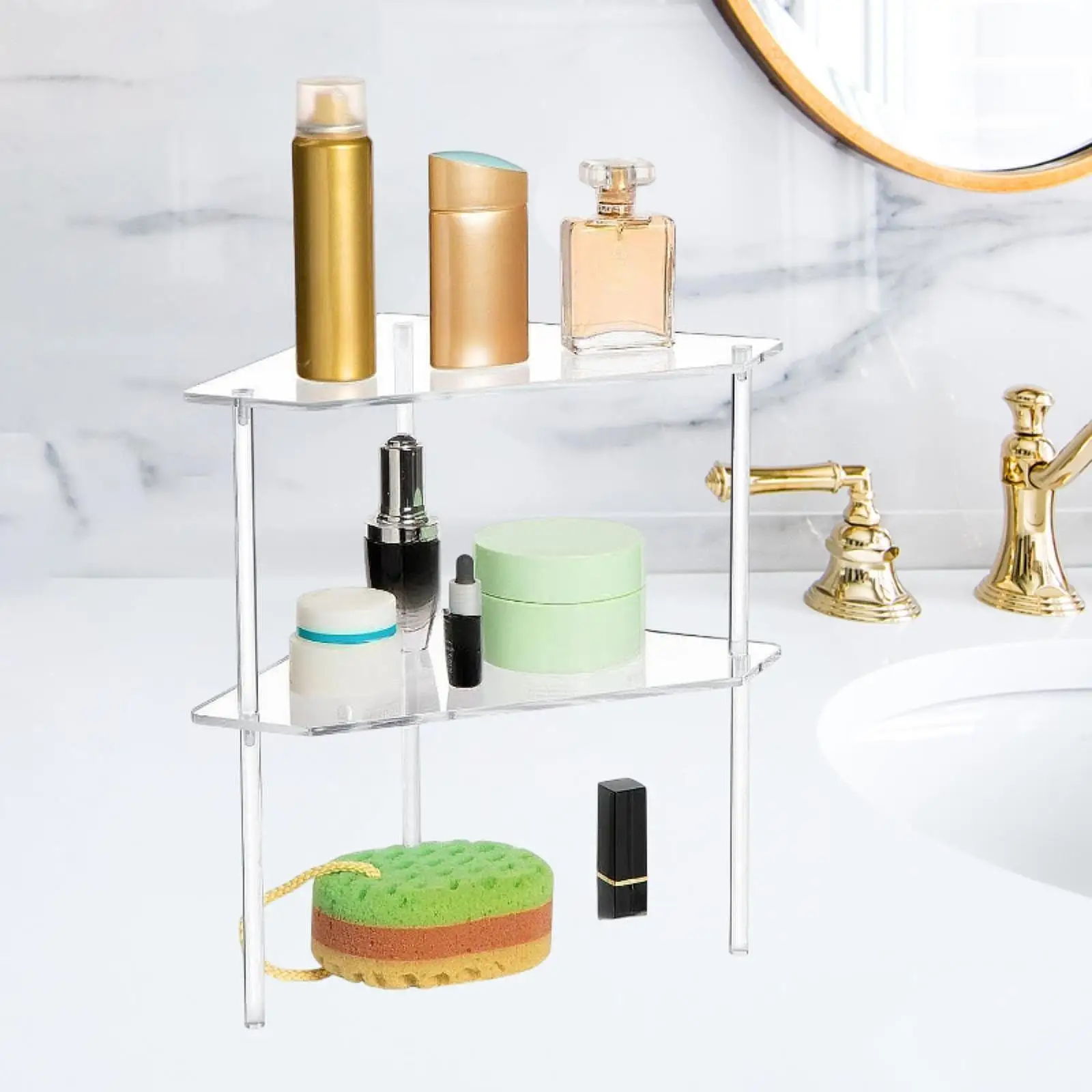 2x Acrylic Bathroom Corner Shelf Shower Shelf Shower Corner Organizer for Perfume
2x Acrylic Bathroom Corner Shelf Shower Shelf Shower Corner Organizer for Perfume
