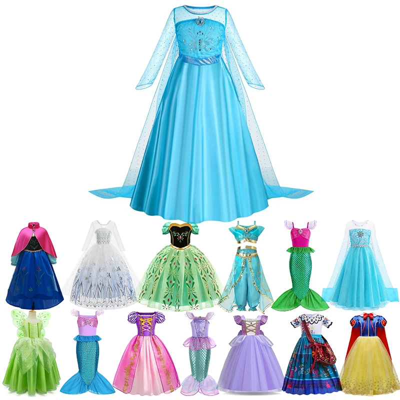 Elsa Anna Kid Princess Girls Dress Rapunzel Kids Cosplay Halloween Purim Vestidos Children Disney Costume Birthday Party Dress
Elsa Anna Kid Princess Girls Dress Rapunzel Kids Cosplay Halloween Purim Vestidos Children Disney Costume Birthday Party Dress