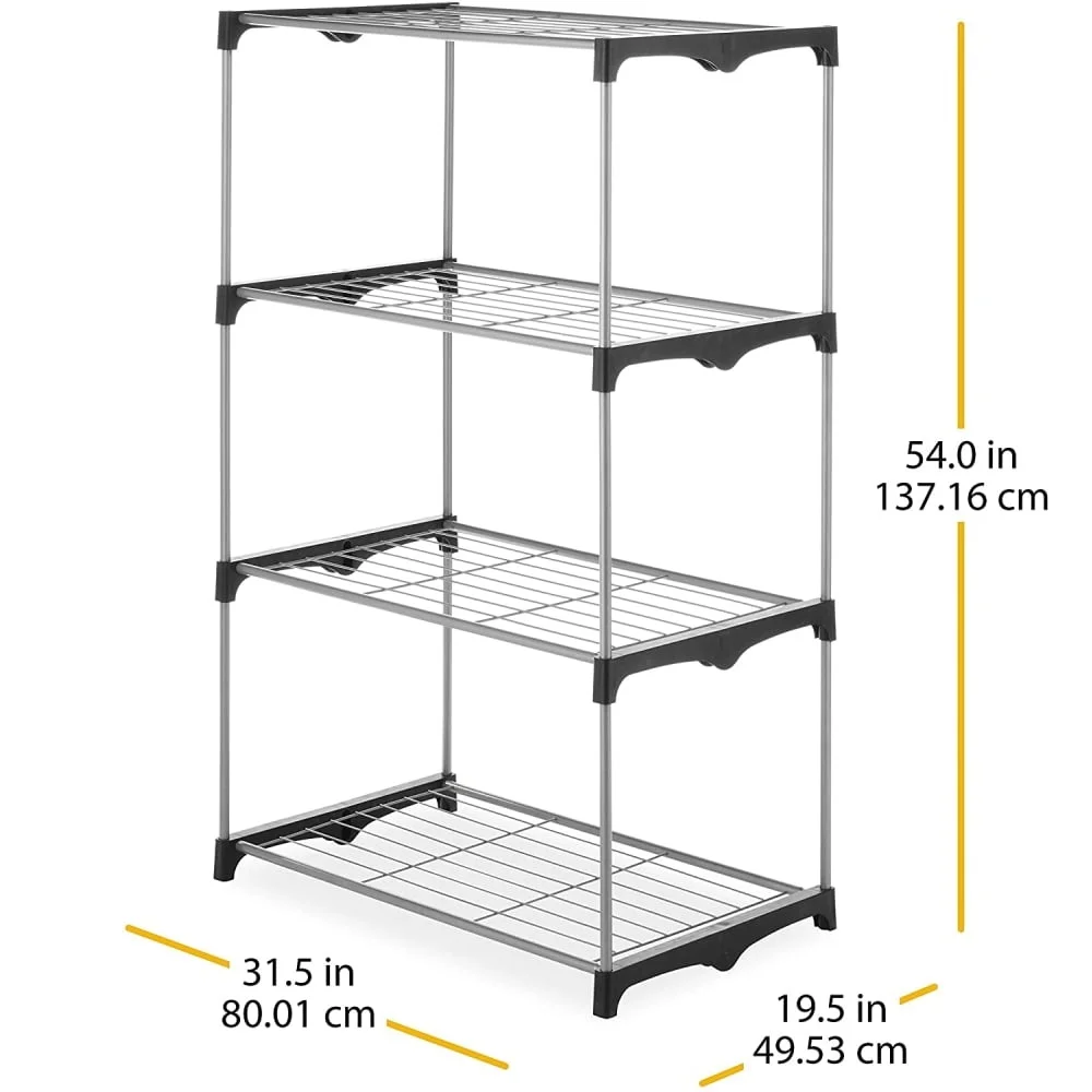 4-Tier Freestanding Metal Shelf Tower Organizer Closet Laundry Room Garage Adjustable Storage Solution with Easy Assembly
4-Tier Freestanding Metal Shelf Tower Organizer Closet Laundry Room Garage Adjustable Storage Solution with Easy Assembly