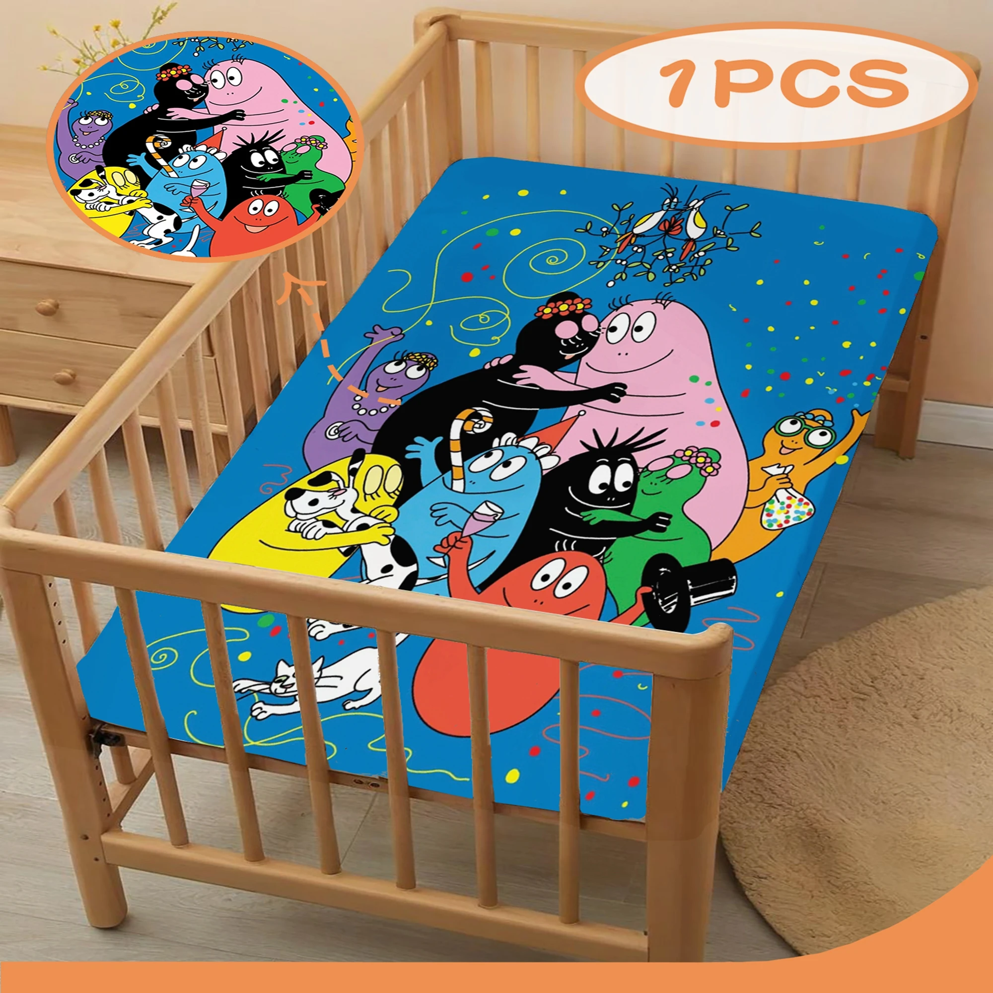Baby Fitted Sheet Barbapapa Cartoon Children 100% Polyester Soft Baby Mattress For Boys and Girls Cozy Mattress Cover
Baby Fitted Sheet Barbapapa Cartoon Children 100% Polyester Soft Baby Mattress For Boys and Girls Cozy Mattress Cover