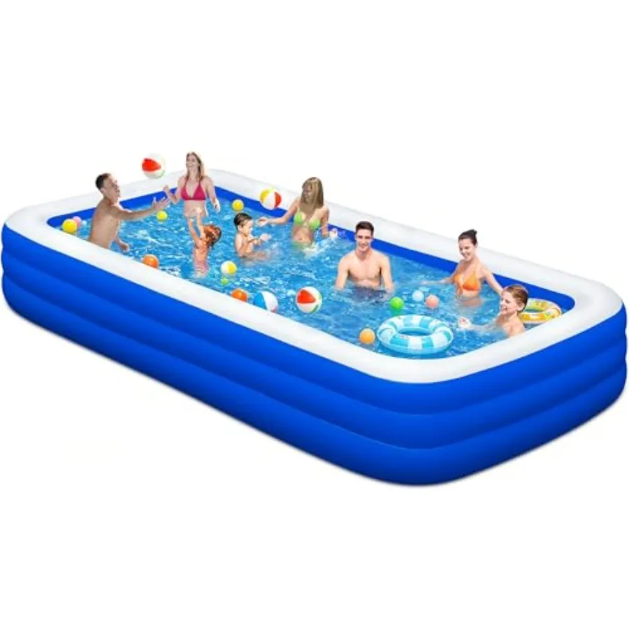 Oversized inflatable pool for backyard and garden use, PVC material, blue color, extra-large 145 x 74 x 22 size with thickened
Oversized inflatable pool for backyard and garden use, PVC material, blue color, extra-large 145 x 74 x 22 size with thickened