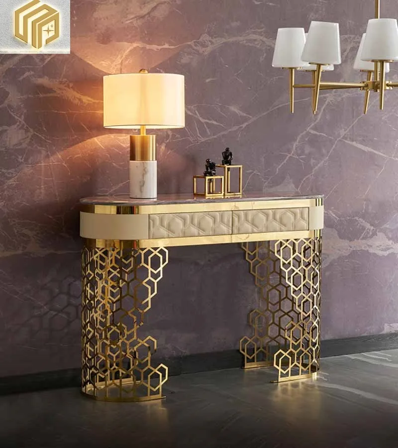 Light luxury foyer cabinet, minimalist living room, stainless steel marble storage cabinet, foyer table
Light luxury foyer cabinet, minimalist living room, stainless steel marble storage cabinet, foyer table