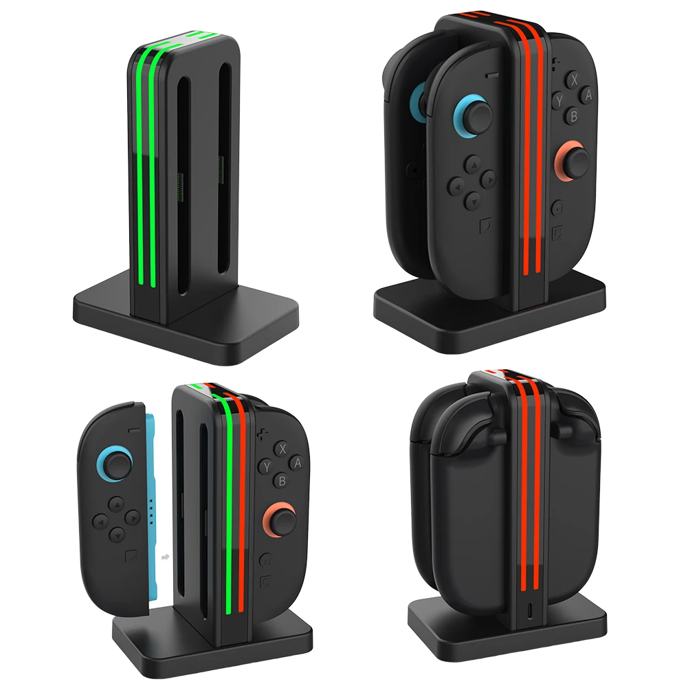 4 In 1 Game Controller Charger LED Indicator Gamepad Charging Station Colored Light Handle Charger Stand for NS2
4 In 1 Game Controller Charger LED Indicator Gamepad Charging Station Colored Light Handle Charger Stand for NS2