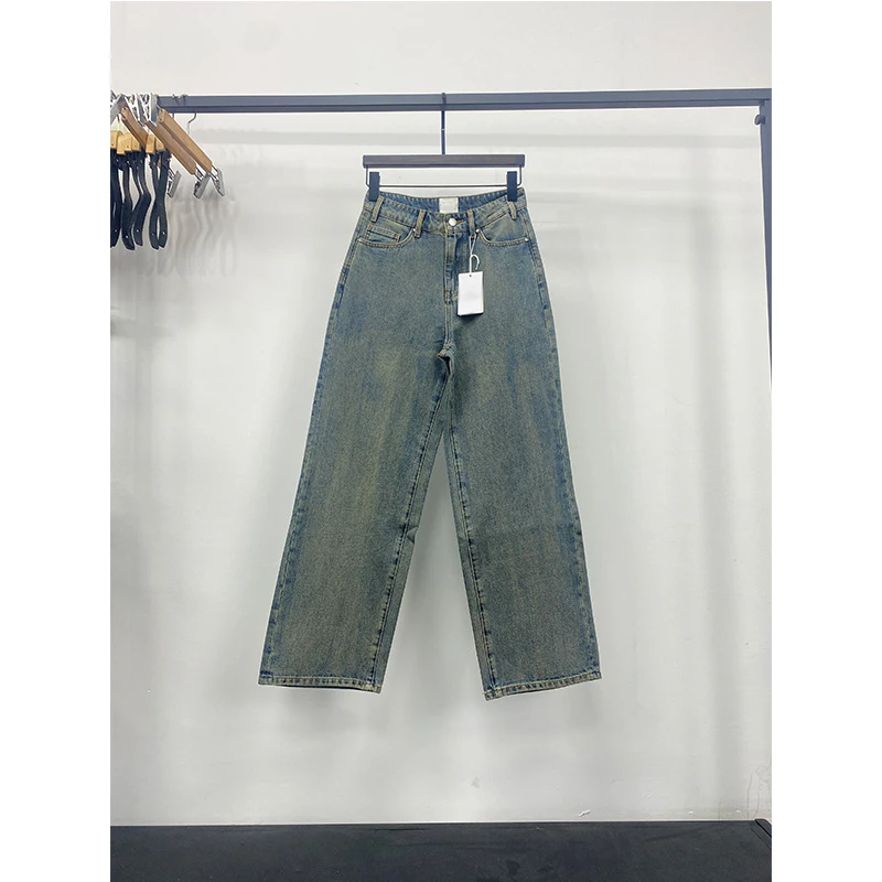 Dave&di Minimalist American Retro Distressed Straight Jeans High Street Boyfriend Washed Nano Old Blue Denim Pants Women's Jeans
Dave&di Minimalist American Retro Distressed Straight Jeans High Street Boyfriend Washed Nano Old Blue Denim Pants Women's Jeans