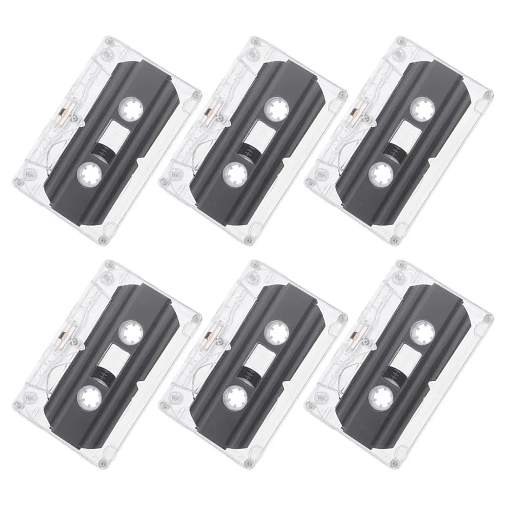 6 pcs Blank Tapes Blank Cassette Tapes For Recording 30-minute Recording Empty DIY Cassettes Transparent Hard Case Audio
6 pcs Blank Tapes Blank Cassette Tapes For Recording 30-minute Recording Empty DIY Cassettes Transparent Hard Case Audio