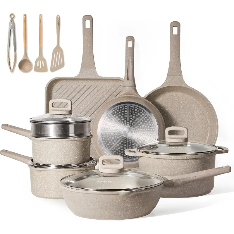 Pots and Pans Set Non Stick, 16Pcs Kitchen Cookware Set, Stackable Induction Cookware, Pot and Pan set, Pans for Cooking
Pots and Pans Set Non Stick, 16Pcs Kitchen Cookware Set, Stackable Induction Cookware, Pot and Pan set, Pans for Cooking
