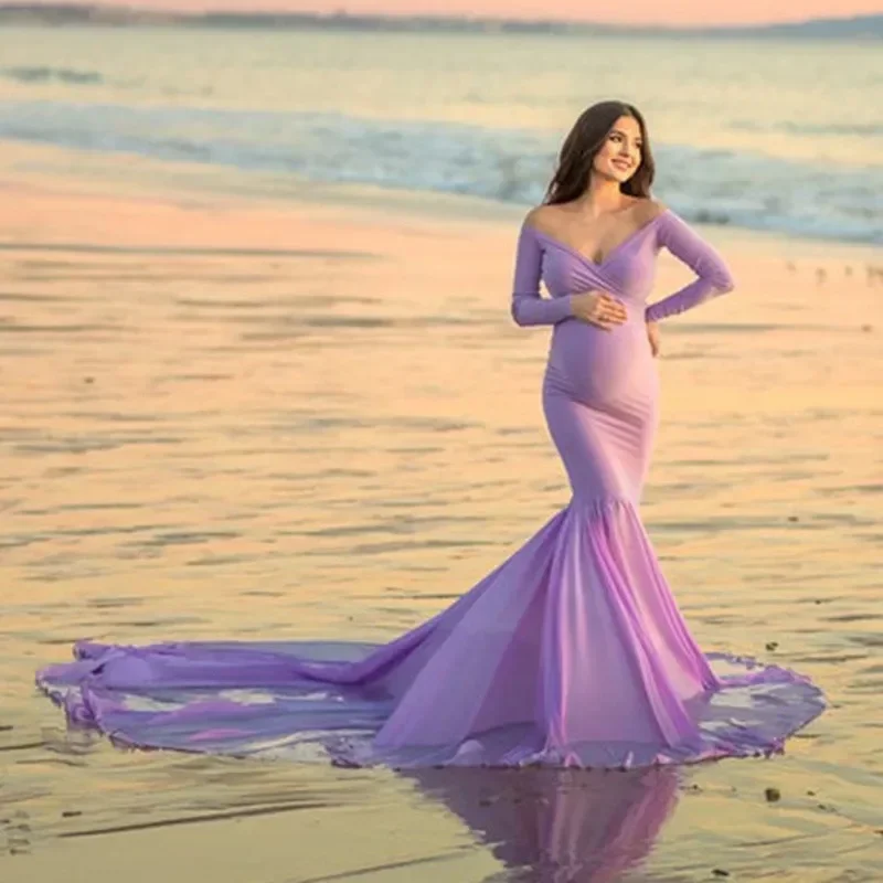 Shoulderless Sexy Maternity Dresses For Photo Shoot Photography Pregnant Women Maxi Maternity Gown For Women Baby Shower Purple
Shoulderless Sexy Maternity Dresses For Photo Shoot Photography Pregnant Women Maxi Maternity Gown For Women Baby Shower Purple