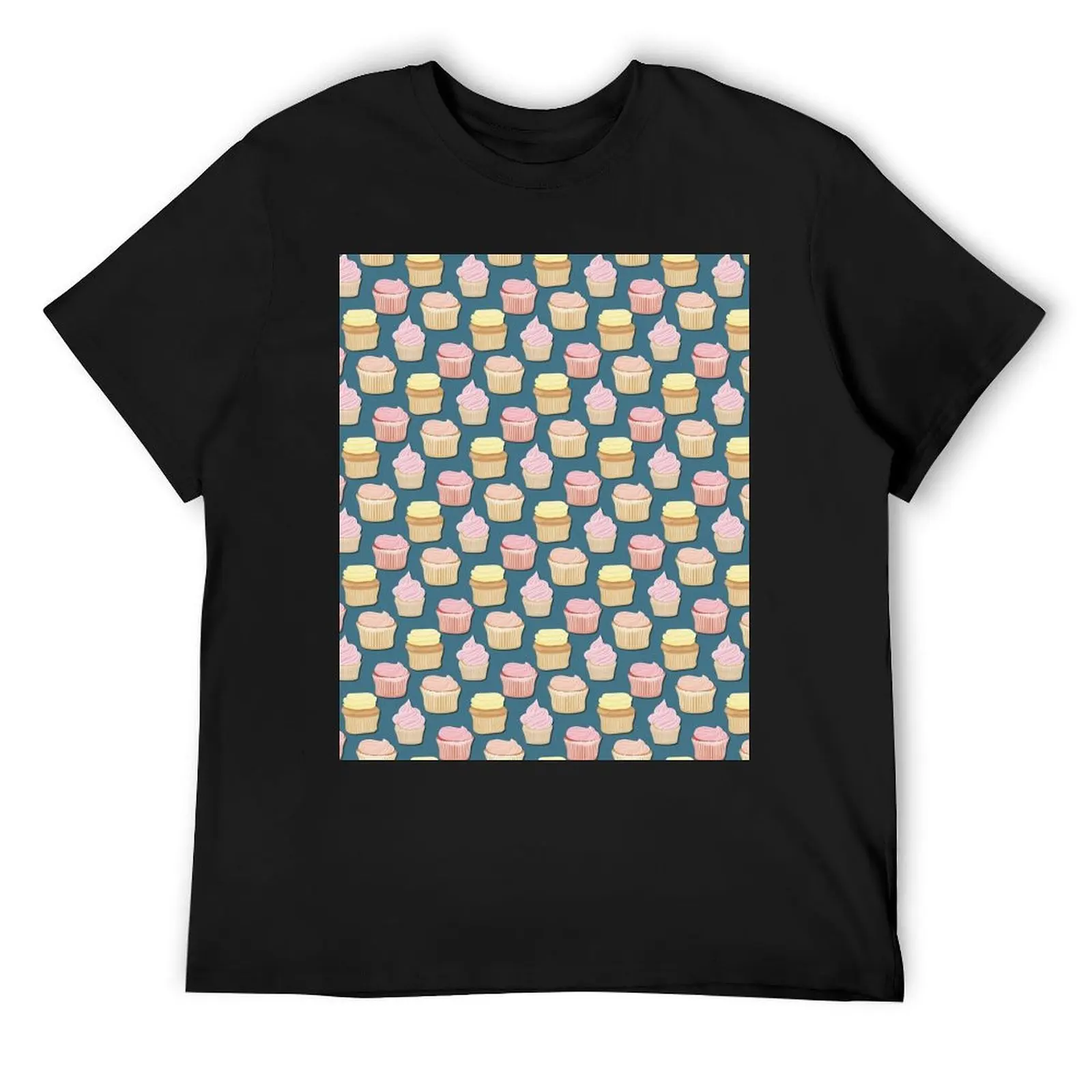 Hand painted sweet treats cupcakes on a deep blue background T-Shirt cotton graphic tees Short sleeve tee T-shirt men
Hand painted sweet treats cupcakes on a deep blue background T-Shirt cotton graphic tees Short sleeve tee T-shirt men