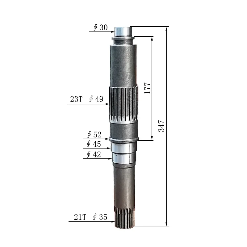 Suitable for modern R210LC-3-7-9 excavator travel motor gear pump shaft/motor shaft 21/23 teeth
Suitable for modern R210LC-3-7-9 excavator travel motor gear pump shaft/motor shaft 21/23 teeth