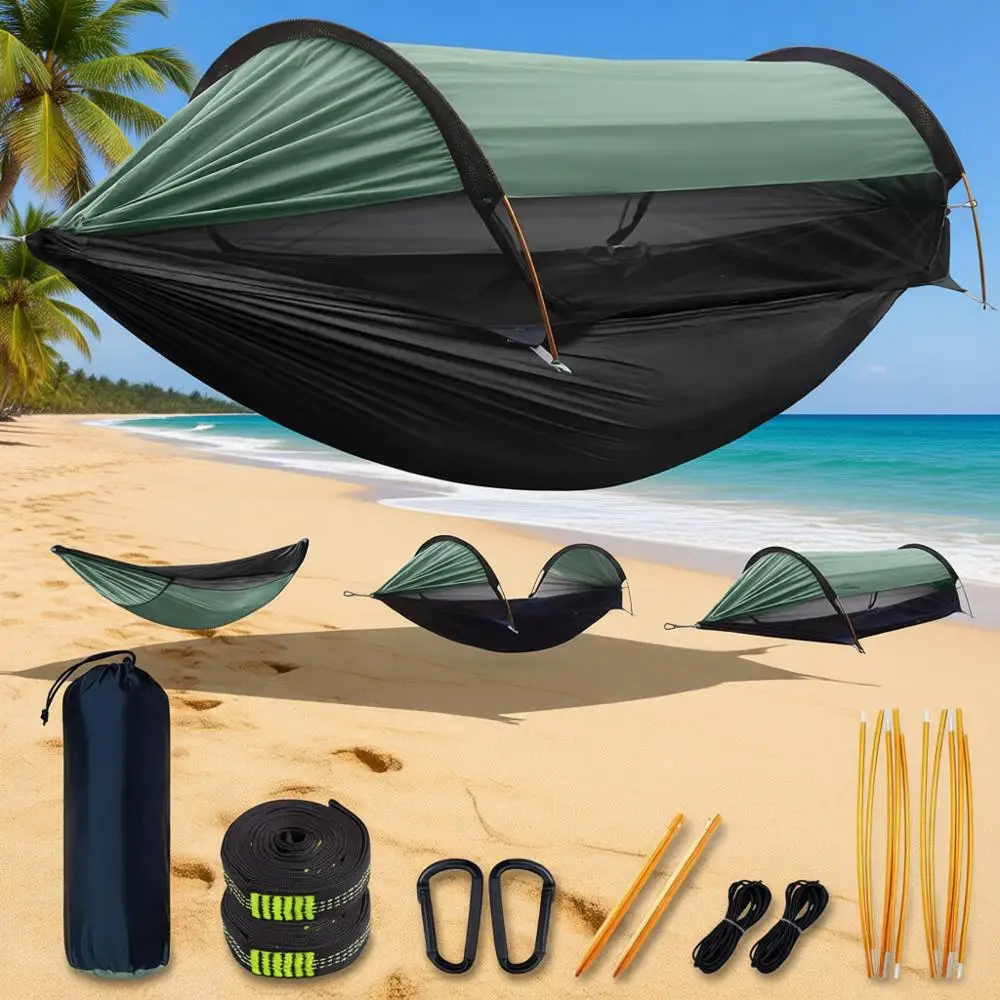 2-Person Lightweight Camping Hammock Tent, Mosquito Net & Sunshade, Portable for Hiking & Travel
2-Person Lightweight Camping Hammock Tent, Mosquito Net & Sunshade, Portable for Hiking & Travel