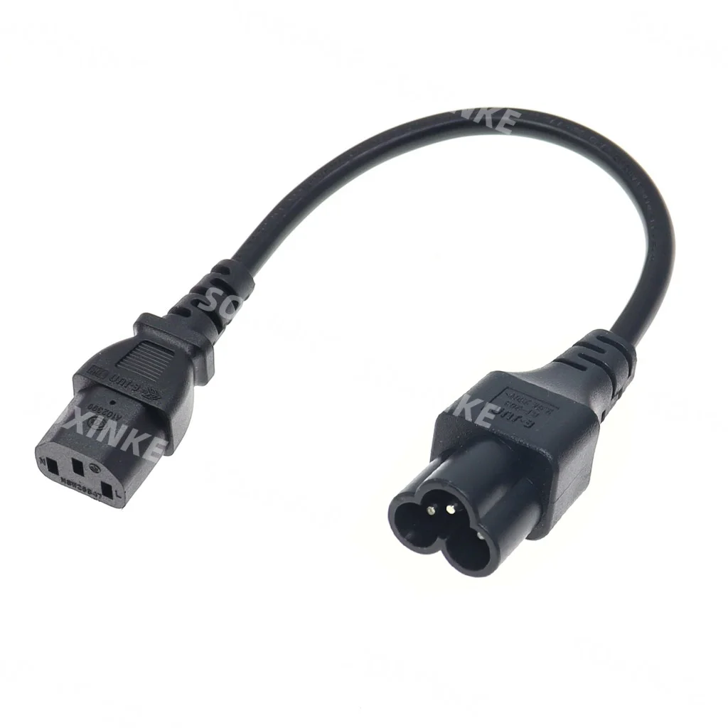 IEC 320 3-Pin C13 Female To C6 Male Cloverleaf Plug AC Power Adapter Converter Cable, connect C14 and C5 Extension Cord
IEC 320 3-Pin C13 Female To C6 Male Cloverleaf Plug AC Power Adapter Converter Cable, connect C14 and C5 Extension Cord
