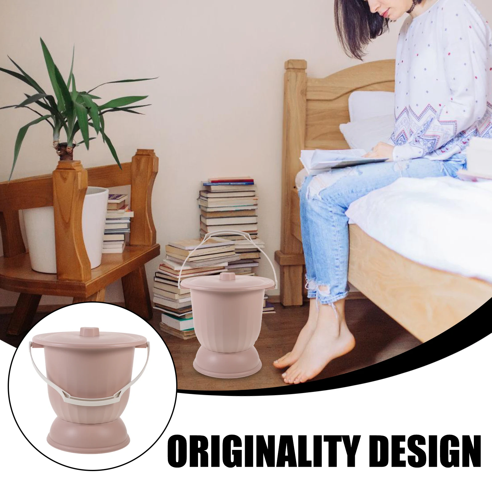 Portable Chamber Pot With Lid Unisex Urinal Spittoon Plastic Bedpan Household Night Urine Bucket Lightweight Non-Skid Durable
Portable Chamber Pot With Lid Unisex Urinal Spittoon Plastic Bedpan Household Night Urine Bucket Lightweight Non-Skid Durable