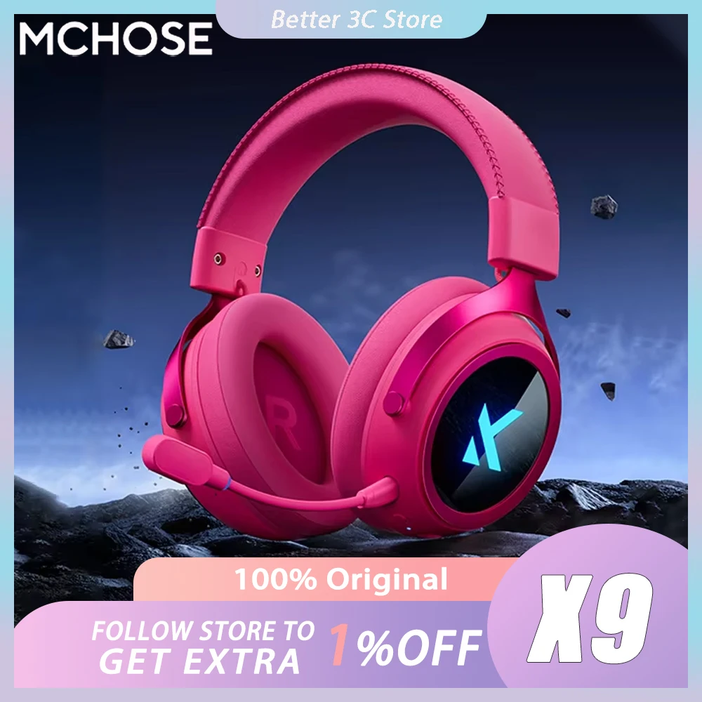 MCHOSE X9 Wireless Headphones Tri Mode Gaming Headset 2000mAh 53mm Dynamic Drive Low Latency 7.1 Channel Earphone With Micphone
MCHOSE X9 Wireless Headphones Tri Mode Gaming Headset 2000mAh 53mm Dynamic Drive Low Latency 7.1 Channel Earphone With Micphone