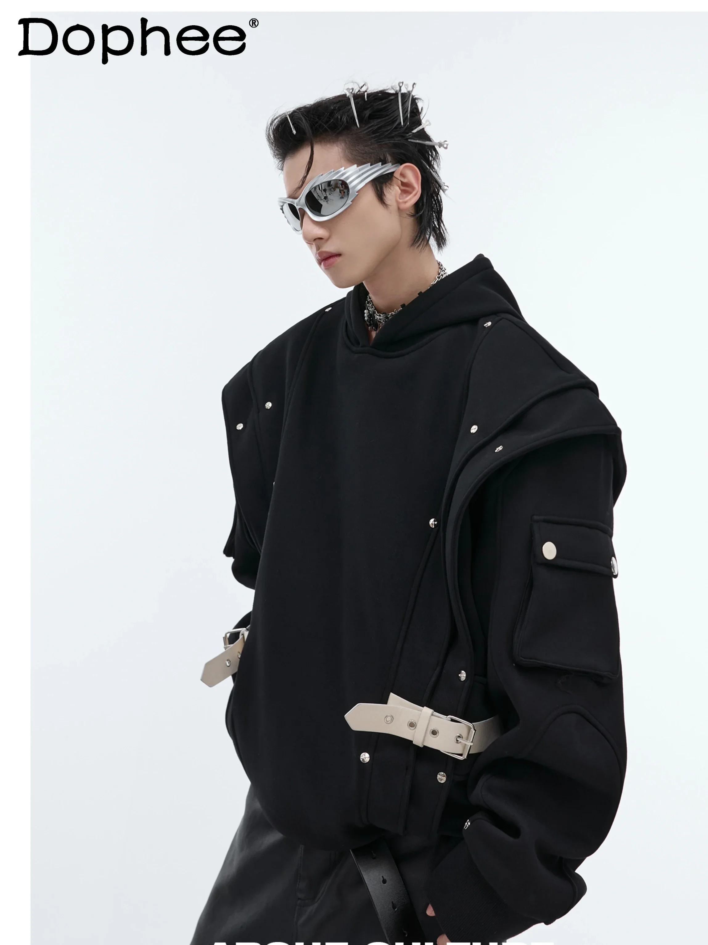 Men's 2025 Spring and Autumn New Casual Trendy Shoulder Padded Suit Jacket Tops High-end Fashion Splicing Sweatshirts Blazers
Men's 2025 Spring and Autumn New Casual Trendy Shoulder Padded Suit Jacket Tops High-end Fashion Splicing Sweatshirts Blazers