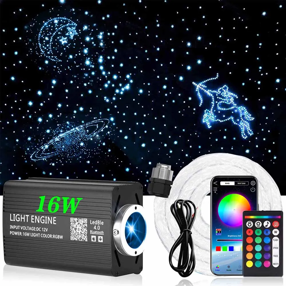 Car Styling DIY Car Starry Sky Light Auto Home Fiber Optic Lights Atmosphere Lamp Music Control Ceiling Lights RGB 16W 8 Colors
Car Styling DIY Car Starry Sky Light Auto Home Fiber Optic Lights Atmosphere Lamp Music Control Ceiling Lights RGB 16W 8 Colors