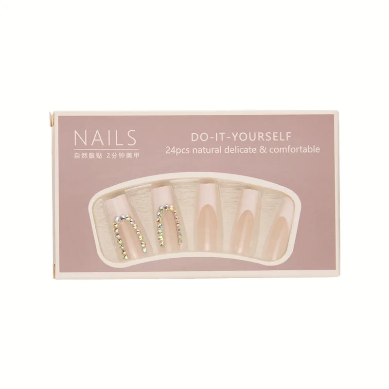 Ношение длинных французских цветных бриллиантов с белыми краями телесного цвета, накладные накладки для ногтей, квадратные накладки для дизайна ногтей, готовый продукт
Ношение длинных французских цветных бриллиантов с белыми краями телесного цвета, накладные накладки для ногтей, квадратные накладки для дизайна ногтей, готовый продукт