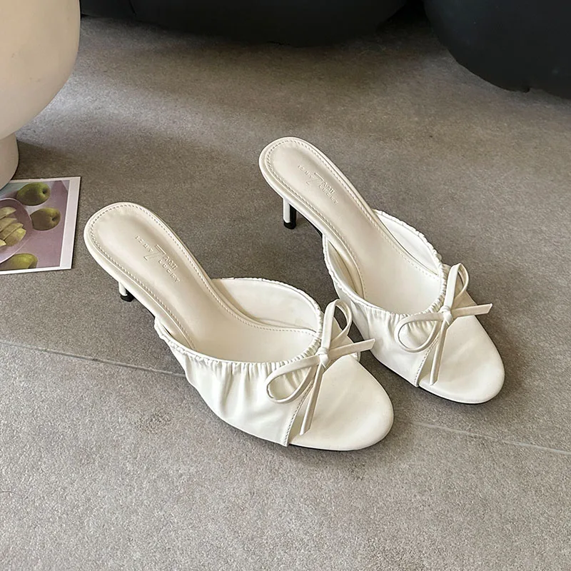 New In Summer Fashion Butterfly-Knot Ladies Pumps Thin Heels Shoes Female Open Toe Slides Sandals Elegant Woman High Heels Shoes
New In Summer Fashion Butterfly-Knot Ladies Pumps Thin Heels Shoes Female Open Toe Slides Sandals Elegant Woman High Heels Shoes