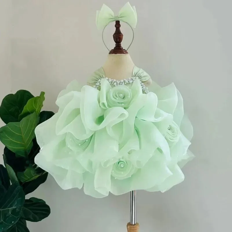 Lovely Flower Girl Dress For Wedding Sleeveless Pearl Beading Tulle Tiered Puffy Kids Birthday Party First Communion Gown Custom
Lovely Flower Girl Dress For Wedding Sleeveless Pearl Beading Tulle Tiered Puffy Kids Birthday Party First Communion Gown Custom