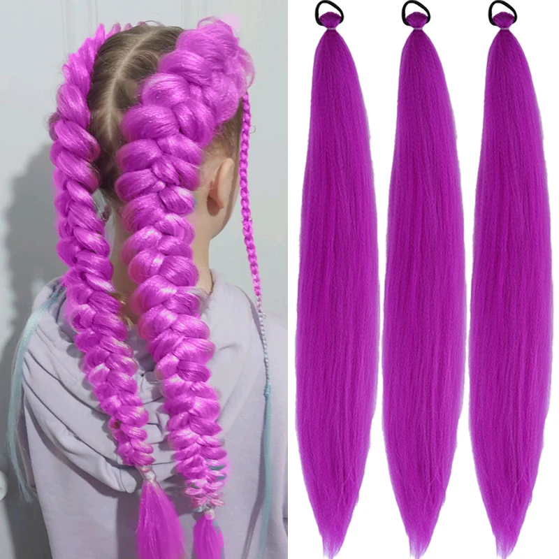 3Pcs Purple Hair Ponytail Extensions Wig for Braiding 26inch Synthetic Straight Ponytail for Women Kids Braiding Hair Party Use
3Pcs Purple Hair Ponytail Extensions Wig for Braiding 26inch Synthetic Straight Ponytail for Women Kids Braiding Hair Party Use
