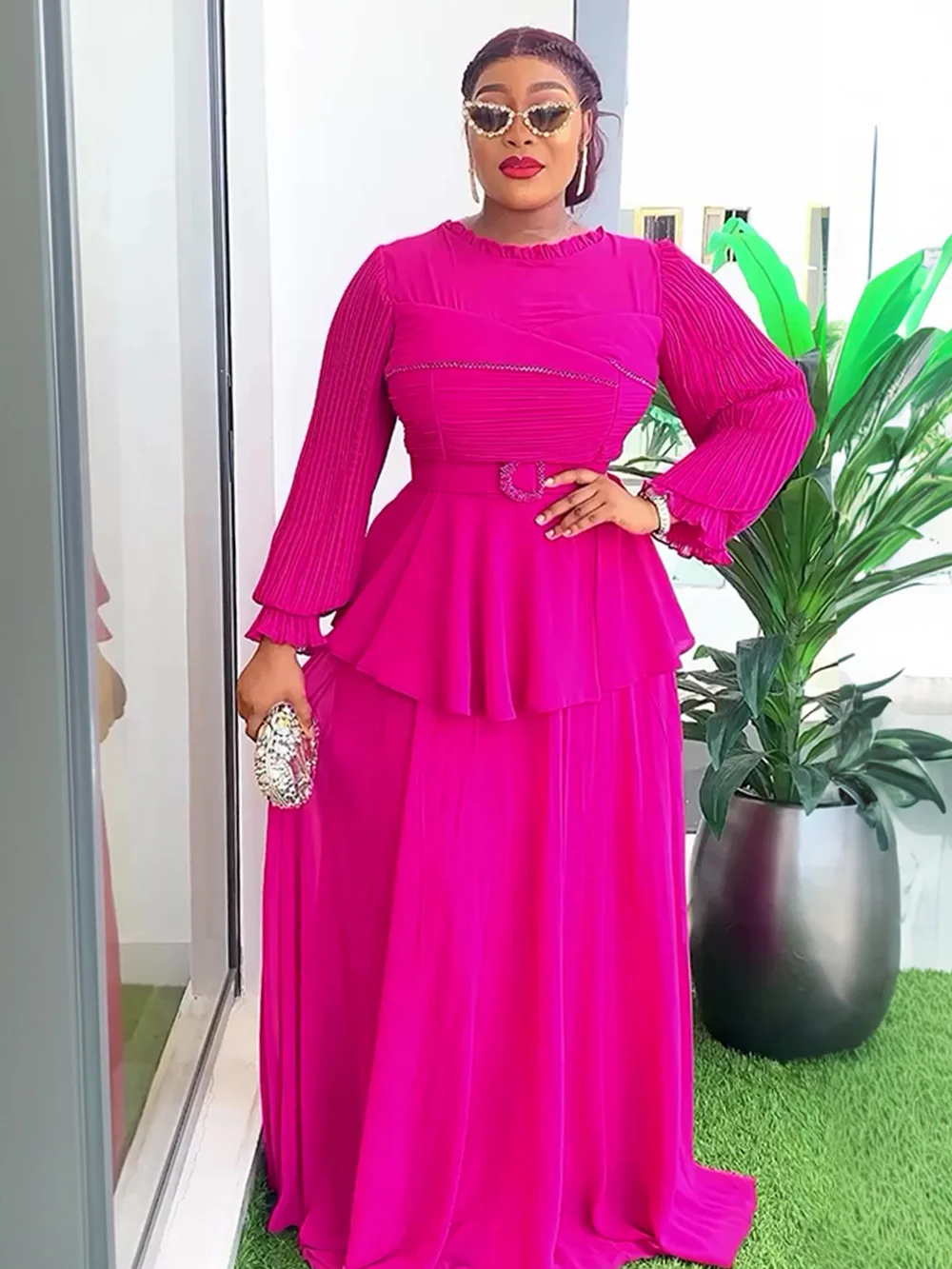 African Dresses for Woman Party 2025 Plus Size Fashion Dashiki Ankara Chiffon Wedding Gowns Elegant Turkey Muslim Maxi Dress
African Dresses for Woman Party 2025 Plus Size Fashion Dashiki Ankara Chiffon Wedding Gowns Elegant Turkey Muslim Maxi Dress