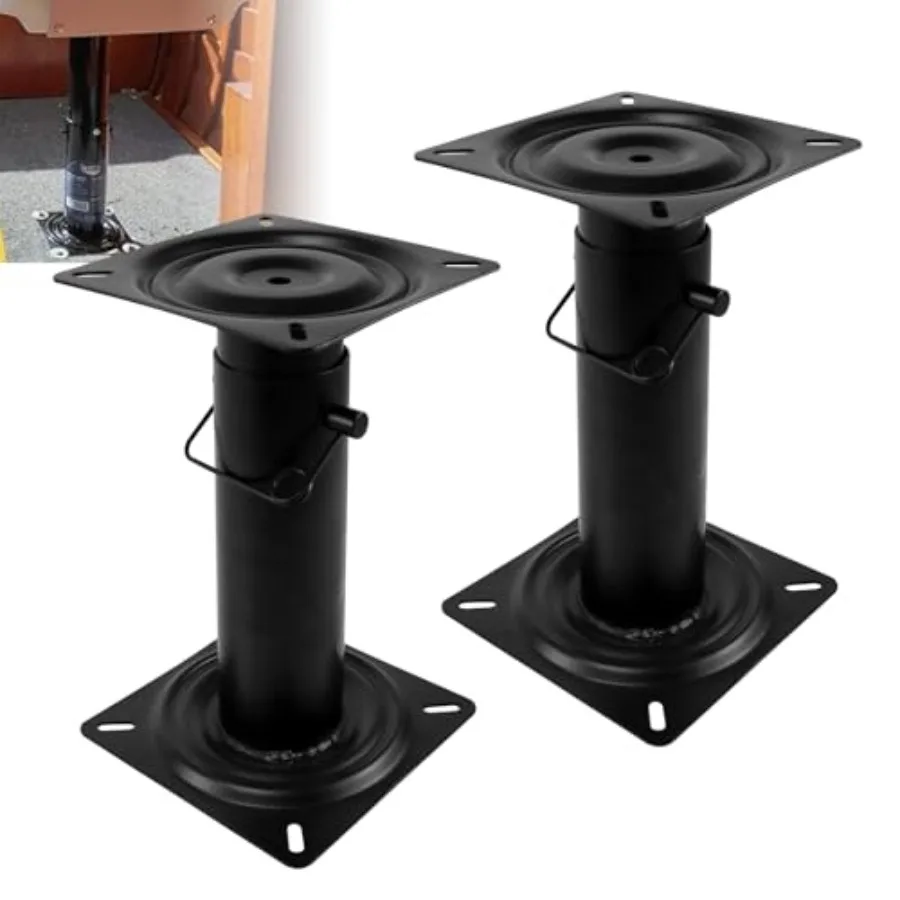 2 Pack Adjustable Pedestal Base for Boat Seats Height Adjustable 11.34 to 17.24 Inch Black Powder Coated Marine Seat Base Compa
2 Pack Adjustable Pedestal Base for Boat Seats Height Adjustable 11.34 to 17.24 Inch Black Powder Coated Marine Seat Base Compa