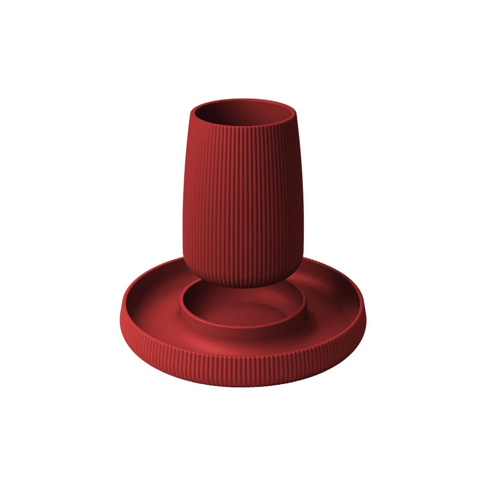 Minimalist Desk Organizer with Catch Tray, 3D Printed Ribbed Pen Holder in Chelsea Red, Versatile Office & Home Storage
Minimalist Desk Organizer with Catch Tray, 3D Printed Ribbed Pen Holder in Chelsea Red, Versatile Office & Home Storage
