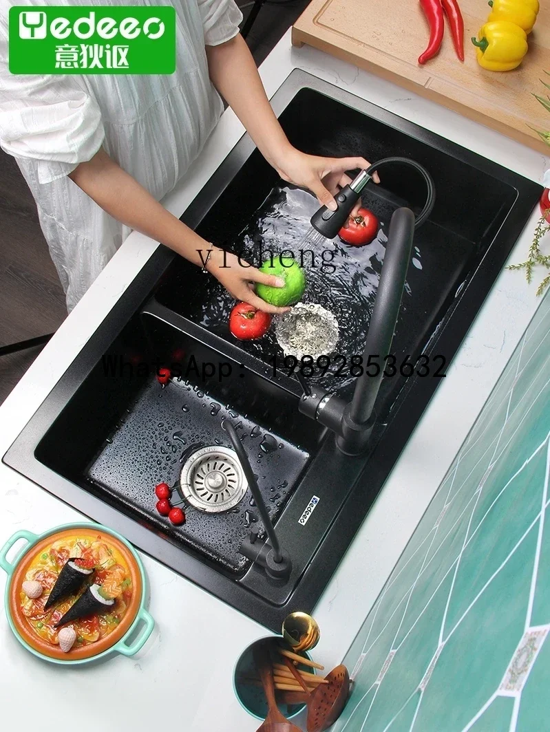 LYY quartz stone sink double sink household vegetable sink kitchen vegetable granite under counter basin
LYY quartz stone sink double sink household vegetable sink kitchen vegetable granite under counter basin