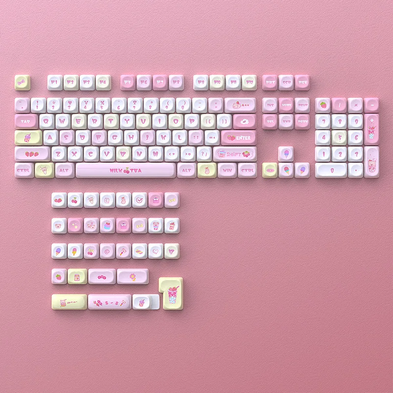 Strawberry bead keycap small full set of five-sided hot sublimation DIY magnetic axis PBT material - MOA height 136 keys
Strawberry bead keycap small full set of five-sided hot sublimation DIY magnetic axis PBT material - MOA height 136 keys