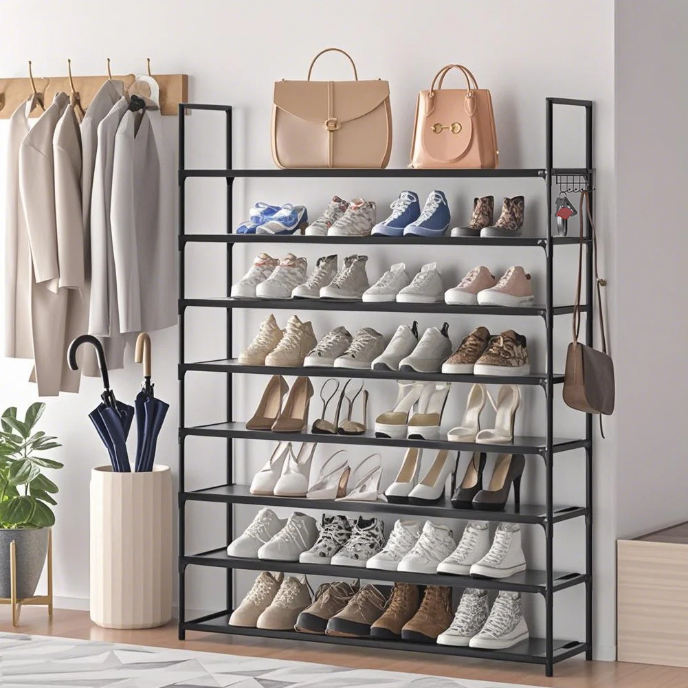 Sturdy Large Capacity Shoe Rack for Closet Entryway Space Saving Storage Rack 8 Tier
Sturdy Large Capacity Shoe Rack for Closet Entryway Space Saving Storage Rack 8 Tier