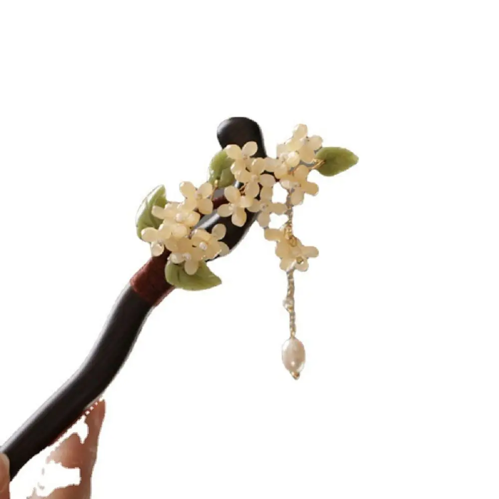 Headwear Jade Rabbit Flower Cheongsam Osmanthus Wooden Hairpin Hanfu Hair Sticks Ancient Style Hairpin Chinese Style Headwear
Headwear Jade Rabbit Flower Cheongsam Osmanthus Wooden Hairpin Hanfu Hair Sticks Ancient Style Hairpin Chinese Style Headwear