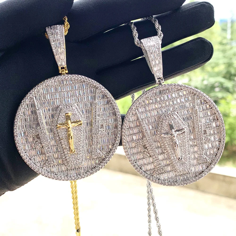 New Round Letter Pattern Pendant Necklace with Full Diamond Hip Hop Punk Cuban Chain Jewelry
New Round Letter Pattern Pendant Necklace with Full Diamond Hip Hop Punk Cuban Chain Jewelry