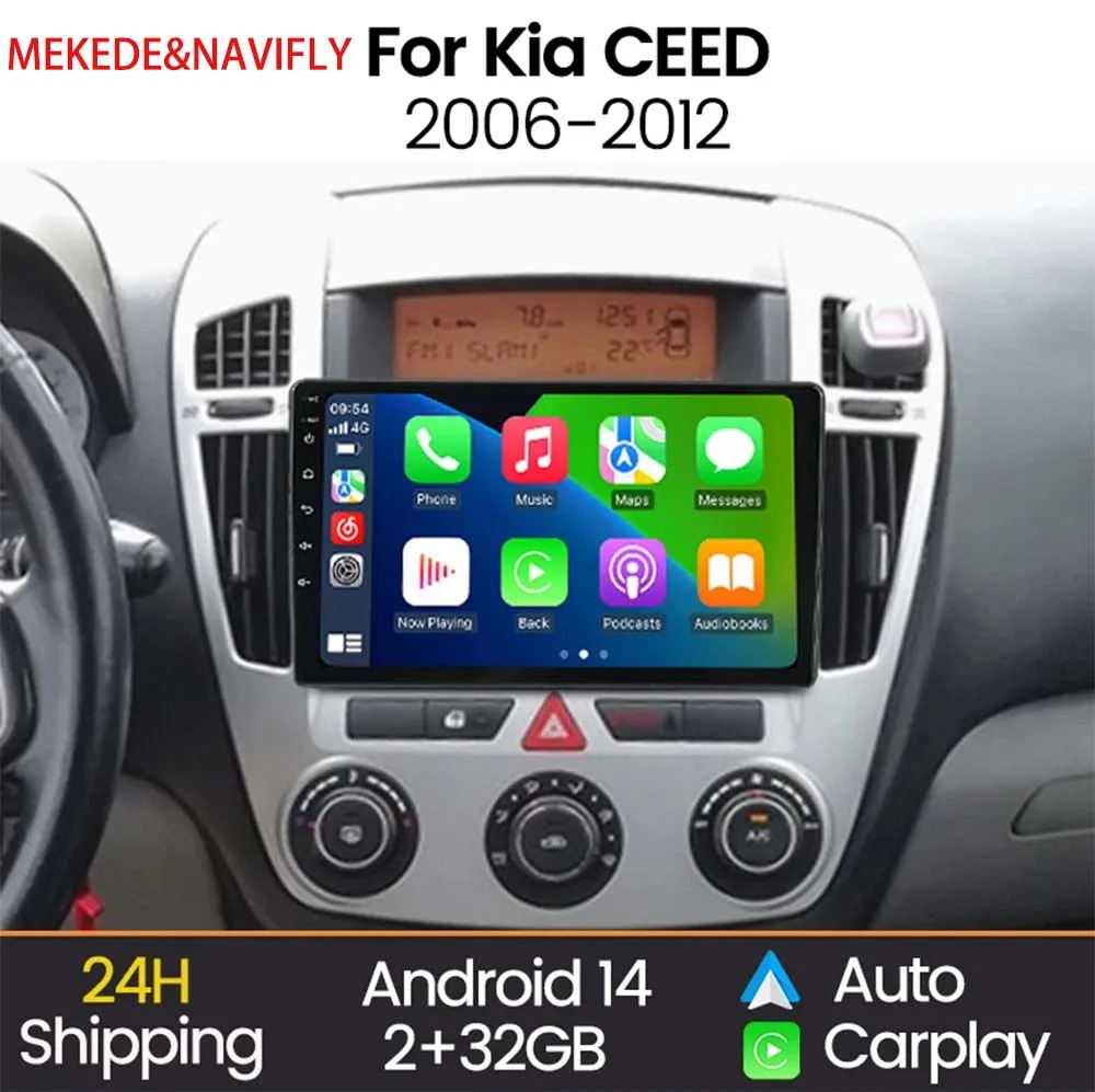 MEKEDE 9 inch Car Radio Screen For KIA CEED Cee'd 2006-2012 Intelligent Car System Wireless Carplay Android Auto GPS Navigator
MEKEDE 9 inch Car Radio Screen For KIA CEED Cee'd 2006-2012 Intelligent Car System Wireless Carplay Android Auto GPS Navigator