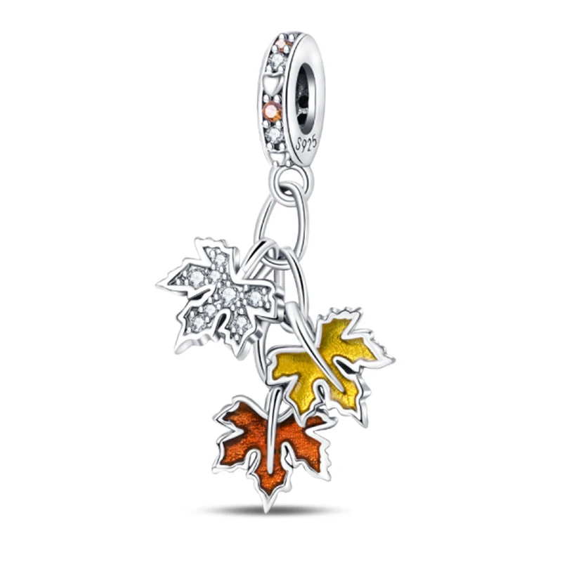 Autumn 925 Sterling Silver Maple Leaf 3mm Charm Bead Pendant Original Design Suitable For Wedding party DIY Fine Jewelry Gift
Autumn 925 Sterling Silver Maple Leaf 3mm Charm Bead Pendant Original Design Suitable For Wedding party DIY Fine Jewelry Gift
