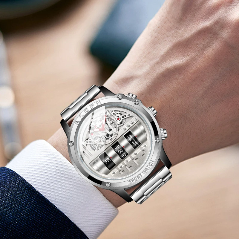 Luxury Man Watches Digital Electronics Quartz Watches Fashion Stainless Steel Electronic Watches for Man Waterproof Wristwatch
Luxury Man Watches Digital Electronics Quartz Watches Fashion Stainless Steel Electronic Watches for Man Waterproof Wristwatch