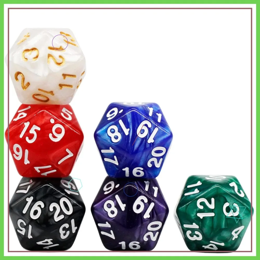 6 Polyhedral Dice Set, 20 Sided DND Dice, 22mm Pearl Mixed Color D20 for RPG Table Games
6 Polyhedral Dice Set, 20 Sided DND Dice, 22mm Pearl Mixed Color D20 for RPG Table Games