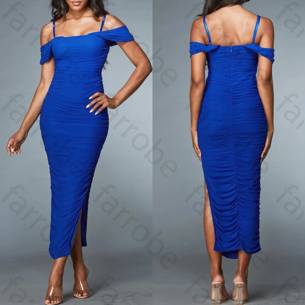 Customized Royal Blue Off Shoulder Mesh Midi Dress A-Line Evening Dresses Formal Exquisite High Quality Prom Party Gowns Women
Customized Royal Blue Off Shoulder Mesh Midi Dress A-Line Evening Dresses Formal Exquisite High Quality Prom Party Gowns Women