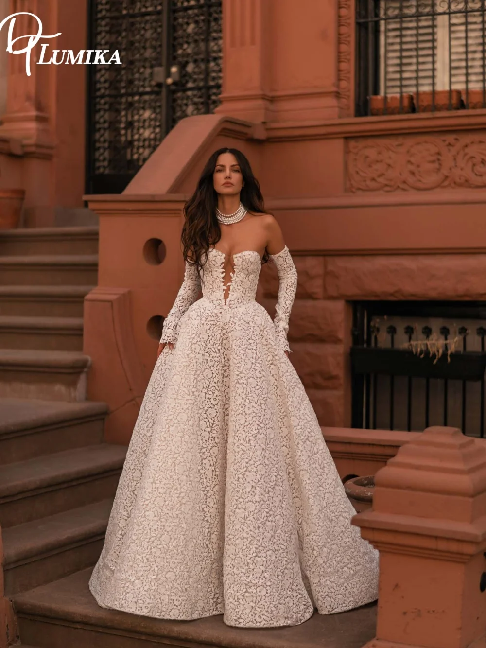 Elegant Royal Floral Lace Princess Wedding Dress Off Shoulder Long Sleeve Voluminous Bridal Gown Customized Vestido De Novia
Elegant Royal Floral Lace Princess Wedding Dress Off Shoulder Long Sleeve Voluminous Bridal Gown Customized Vestido De Novia