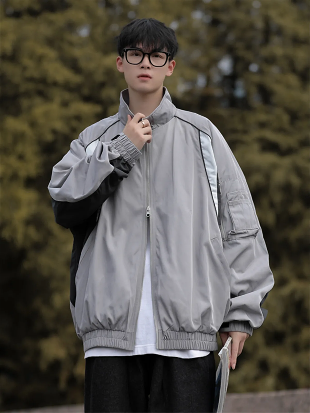 Loose Casual Short Jacket Men's Outdoor Spring Fashion Brand Color Block Collar American Style Short Coat Youth Popular
Loose Casual Short Jacket Men's Outdoor Spring Fashion Brand Color Block Collar American Style Short Coat Youth Popular