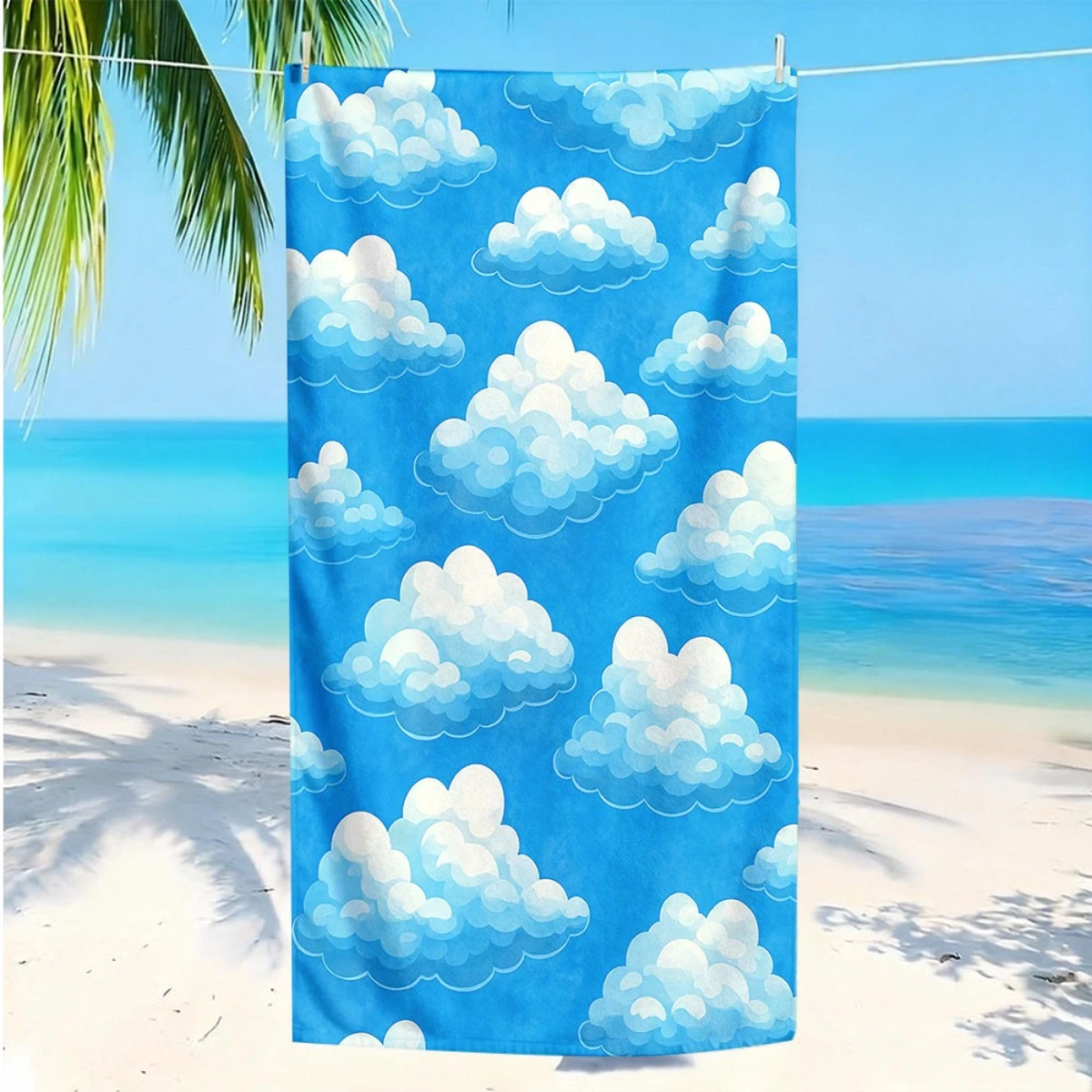 Blue Sky White Cloud Microfiber Beach Towel Sandproof Waterproof 2D Flat Printed Summer Vacation Bath Blanket Pool Mat Outdoor
Blue Sky White Cloud Microfiber Beach Towel Sandproof Waterproof 2D Flat Printed Summer Vacation Bath Blanket Pool Mat Outdoor