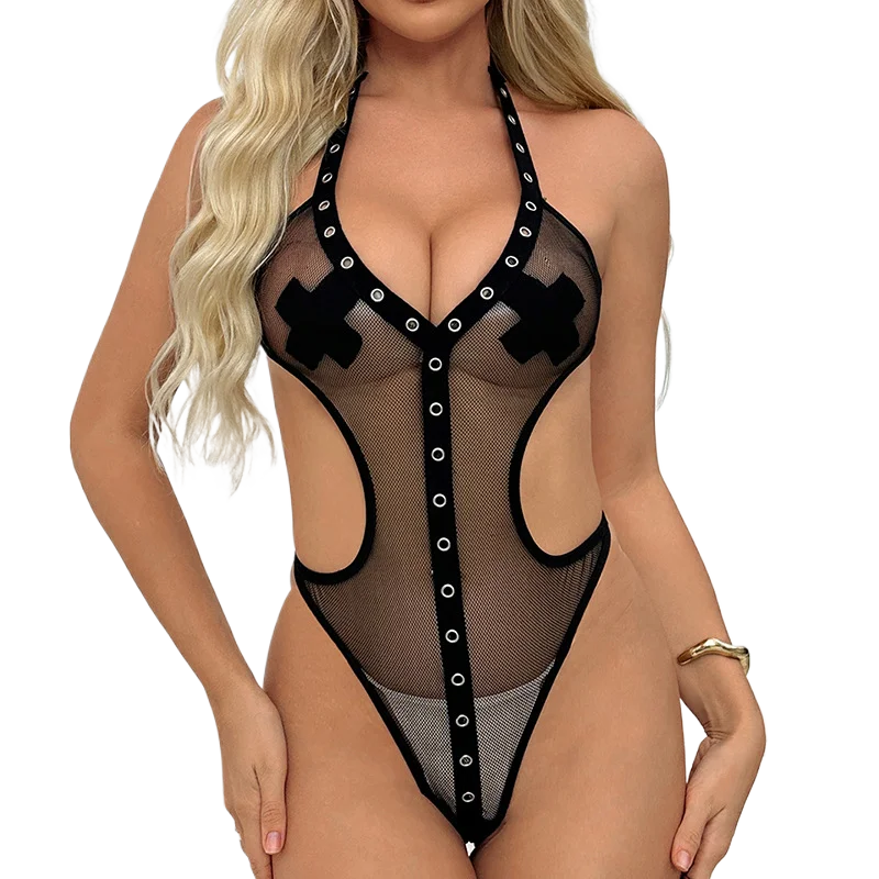 Sexy Lingerie New Style Intimate Bodysuit Set With Rivets Hollowed Out Mesh Transparent Erotic Lingerie For Women Sexy Ladies Ou
Sexy Lingerie New Style Intimate Bodysuit Set With Rivets Hollowed Out Mesh Transparent Erotic Lingerie For Women Sexy Ladies Ou
