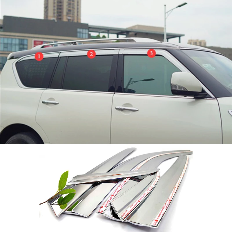 Car accessories FIT For Nissan Patrol Y62 Armada 2017-2024 ABS chrome waterproof Door Window Visor Vent Shades Sun Rain Guard
Car accessories FIT For Nissan Patrol Y62 Armada 2017-2024 ABS chrome waterproof Door Window Visor Vent Shades Sun Rain Guard