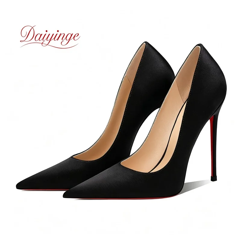 Women's Pumps and Heels 2026 New Luxury Designer Silk Pointed Toe Red Bottoms Stiletto 12 cm High Heels Sexy Party Wedding Shoes
Women's Pumps and Heels 2026 New Luxury Designer Silk Pointed Toe Red Bottoms Stiletto 12 cm High Heels Sexy Party Wedding Shoes