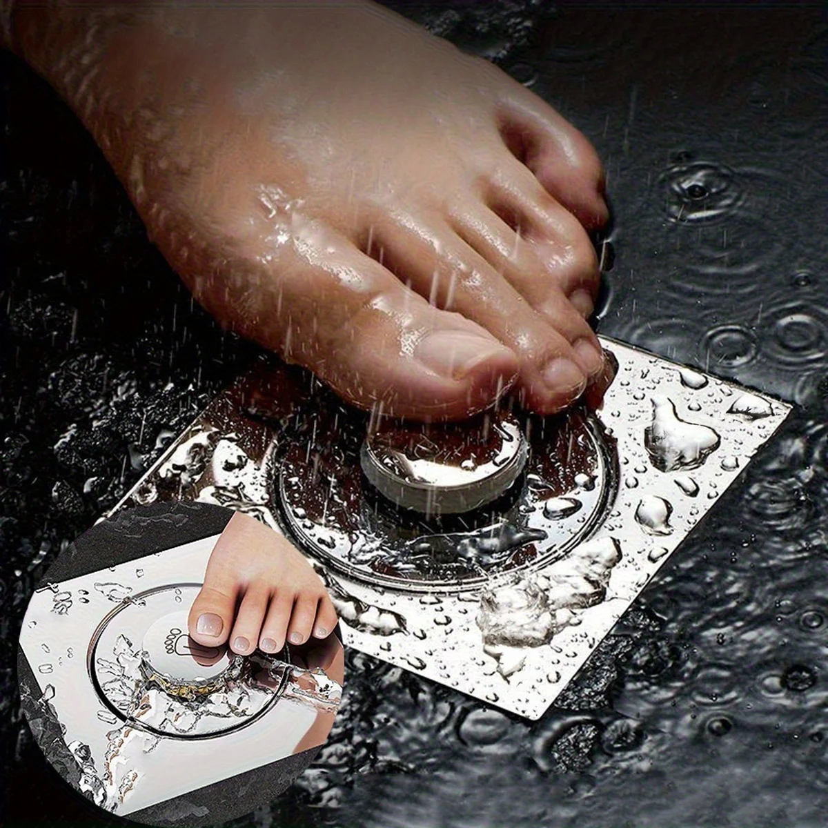 Heavy-duty stainless steel drain cover with polished smooth edges. Simple installation, high durability and smooth drainage
Heavy-duty stainless steel drain cover with polished smooth edges. Simple installation, high durability and smooth drainage