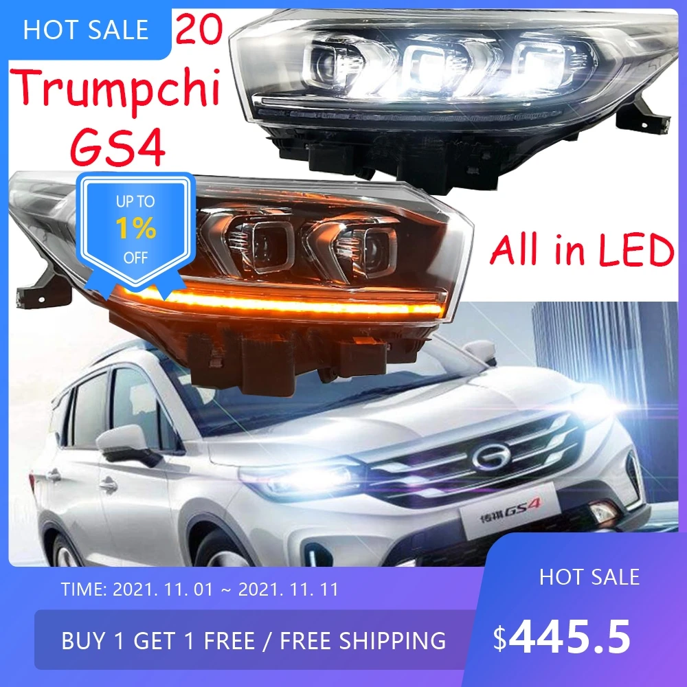 1pcs 2018~2020y auto bupmer head light for Trumpchi GS4 headlight auto accessories LED fog for Trumpchi GS4 headlamp
1pcs 2018~2020y auto bupmer head light for Trumpchi GS4 headlight auto accessories LED fog for Trumpchi GS4 headlamp