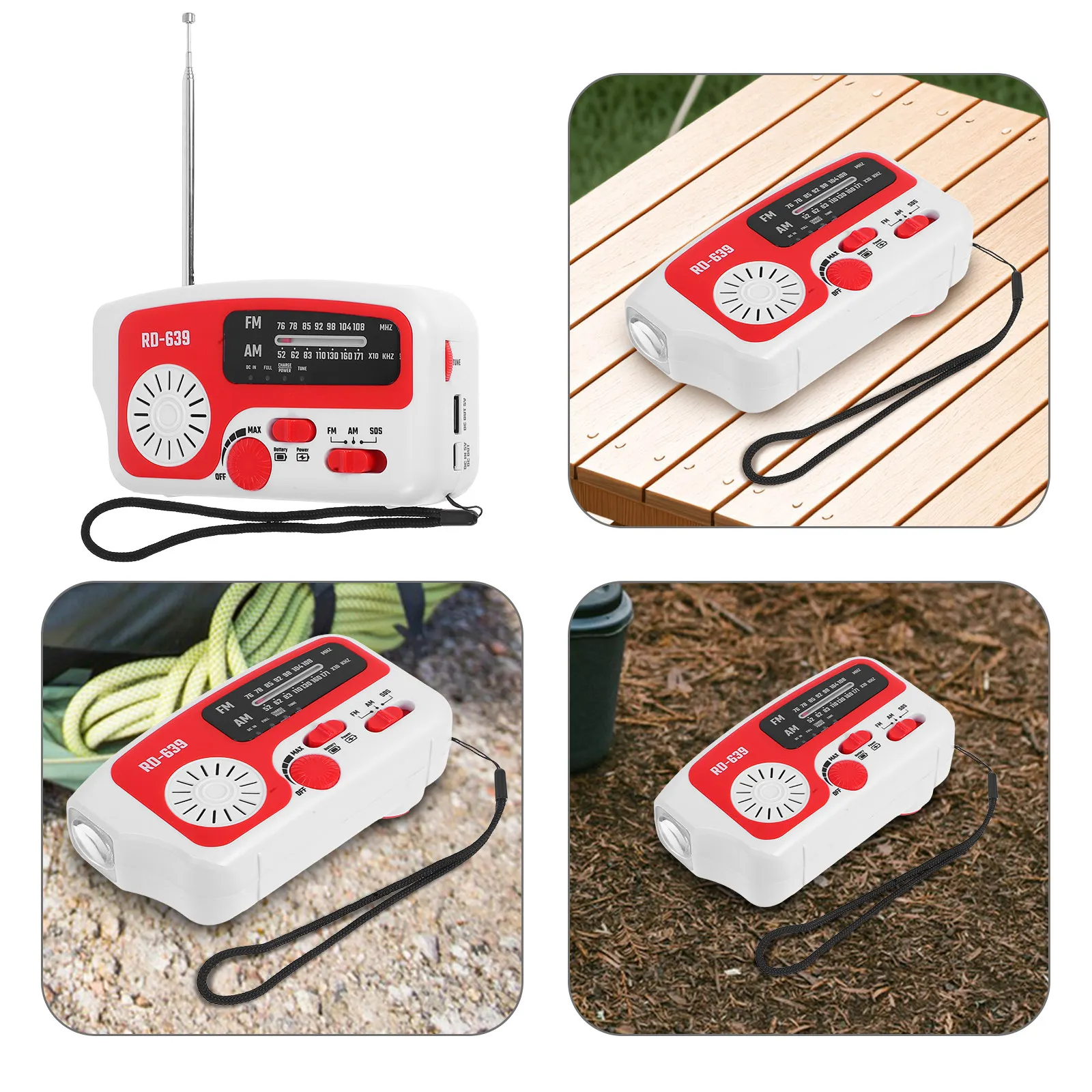 Solar Hand Crank Emergency Radio Portable Am Fm Flashlight Sos Alarm Phone Charging Outdoor Camping Hiking Survival Gear
Solar Hand Crank Emergency Radio Portable Am Fm Flashlight Sos Alarm Phone Charging Outdoor Camping Hiking Survival Gear
